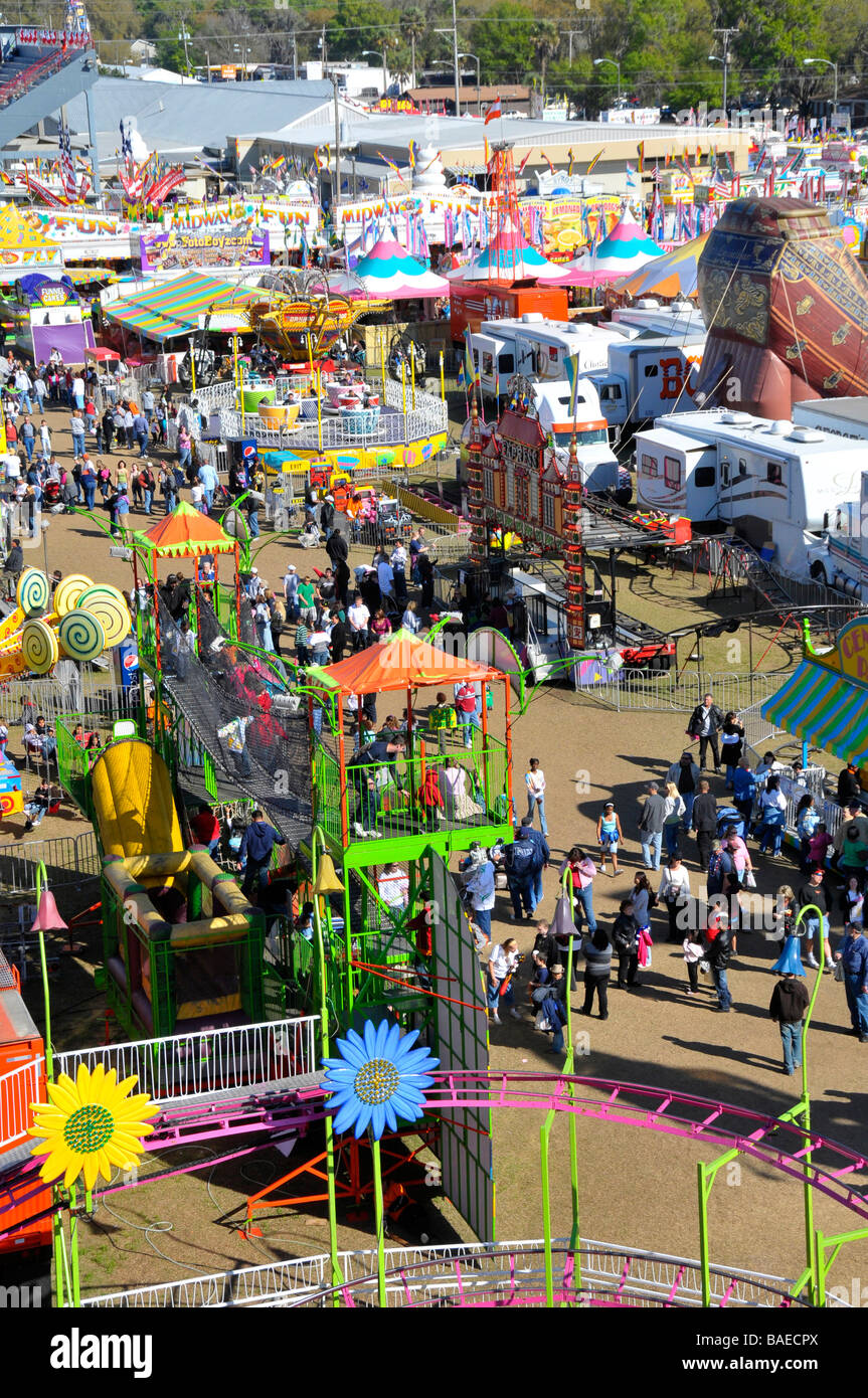 Aerial view of Strawberry Festival Plant City Florida Stock Photo Alamy