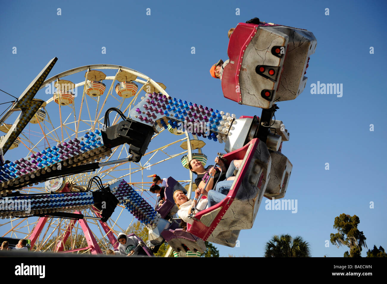 Amusement Ride at Strawberry Festival Plant City Florida Stock Photo
