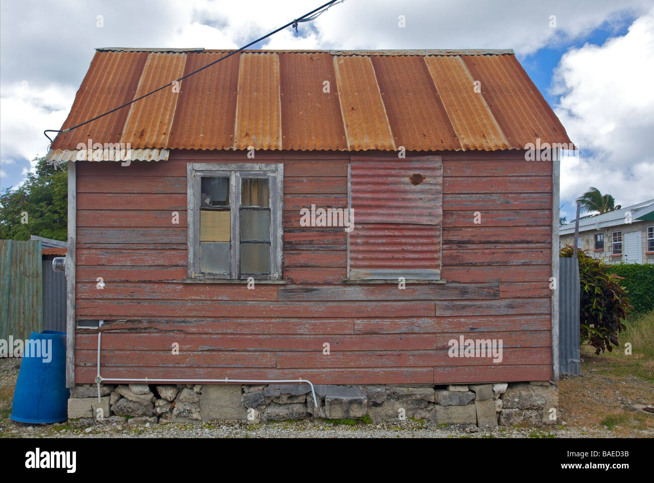 Traditional Chattel House in Barbados, Barbados, "West Indies Stock