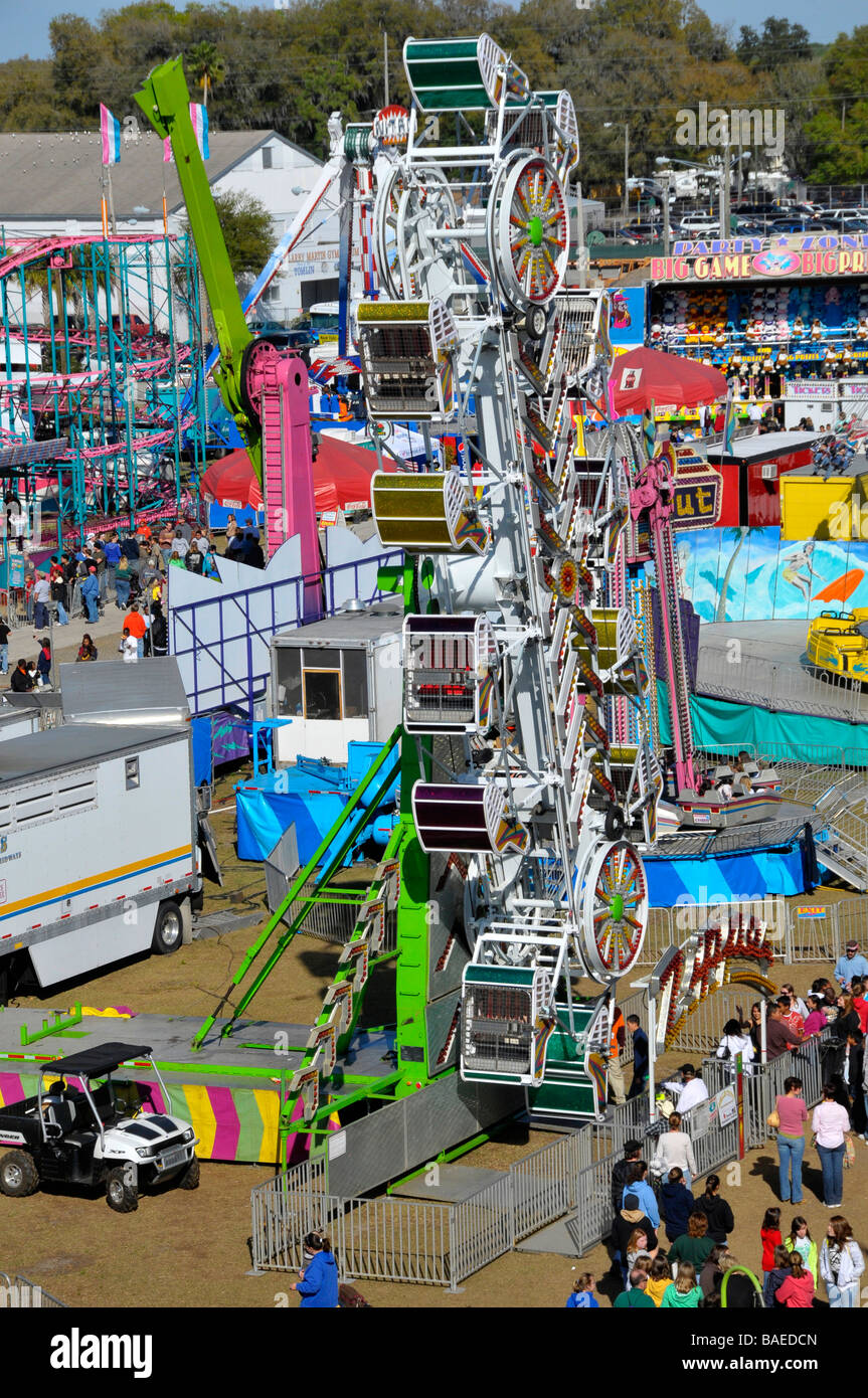 Aerial view of Strawberry Festival Plant City Florida Stock Photo Alamy