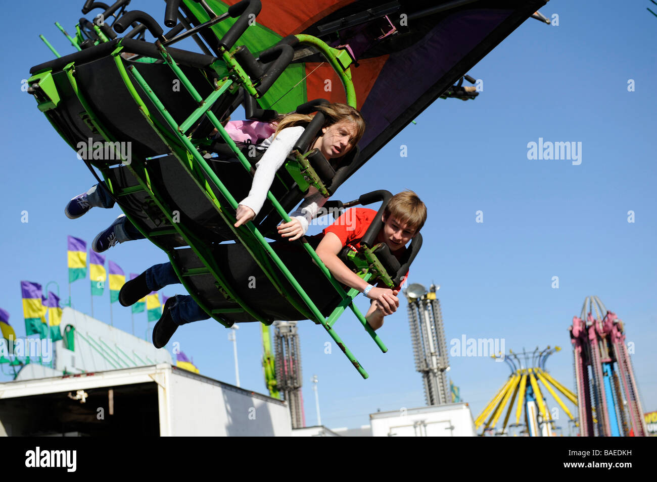 Amusement Ride at Strawberry Festival Plant City Florida Stock Photo