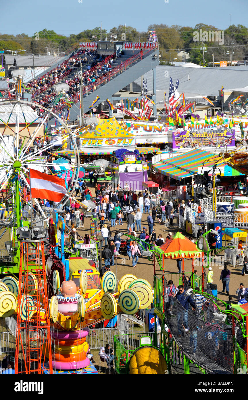 Aerial view of Strawberry Festival Plant City Florida Stock Photo