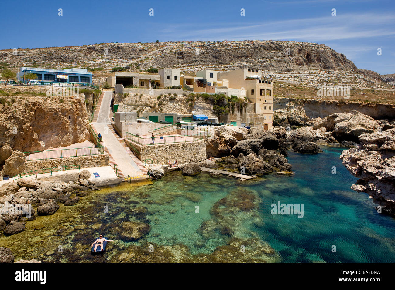 Malta, the South, Ghar Lapsi, little wild cove Stock Photo - Alamy