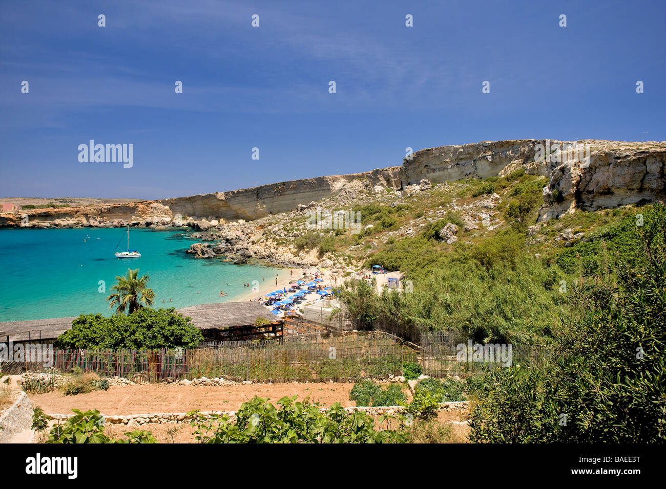 Malta, Cirkewwa, Paradise Bay beach Stock Photo