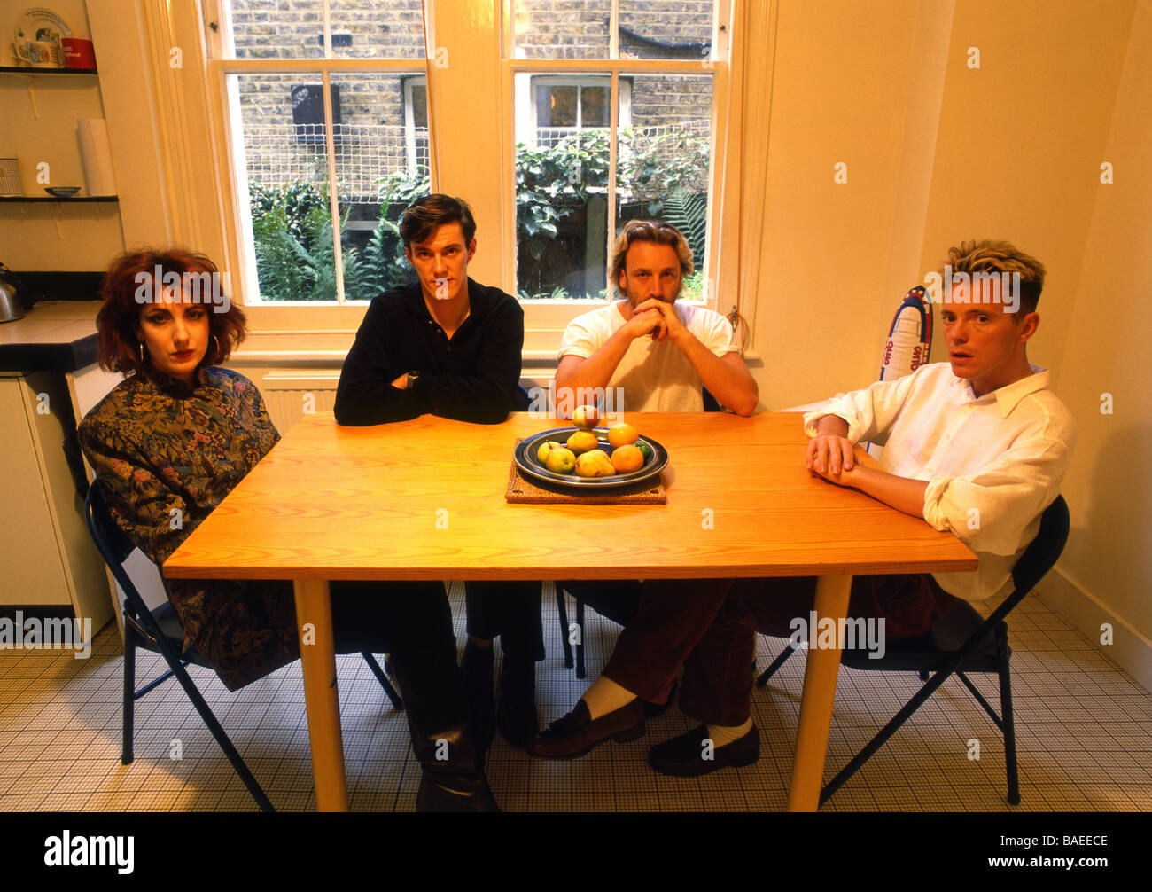 New Order photographed for the Face magazine in 1986 Stock Photo