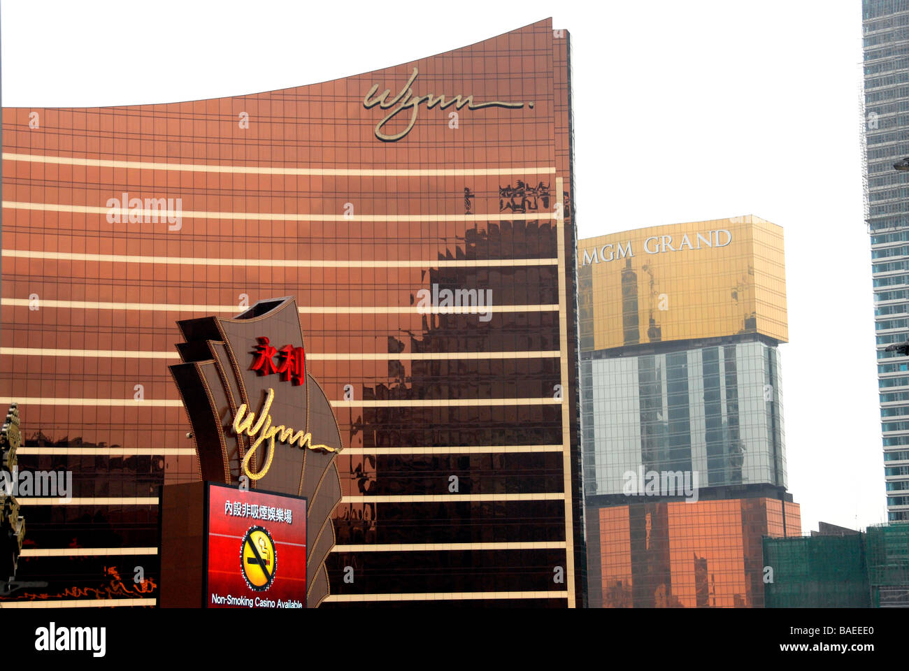 luxury hotels, casinos, Wynn, MGM grand,  Macau, China Stock Photo