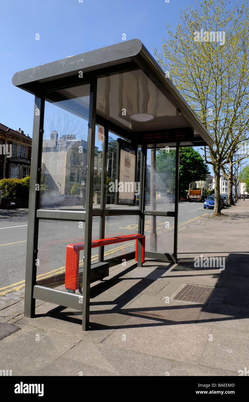 Bus shelter UK Stock Photo