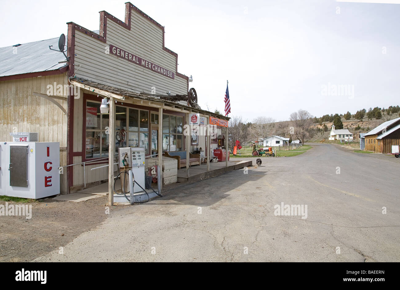USA OREGON A view of the town of Paulina Oregon population 17 in the