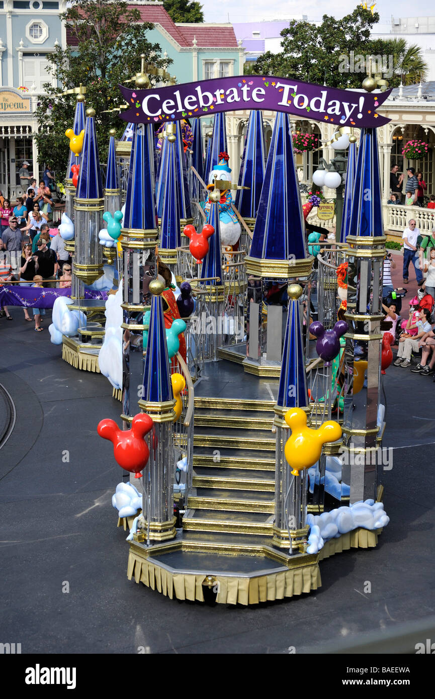 Celebrate Today Parade on Main Street at Walt Disney Magic Kingdom