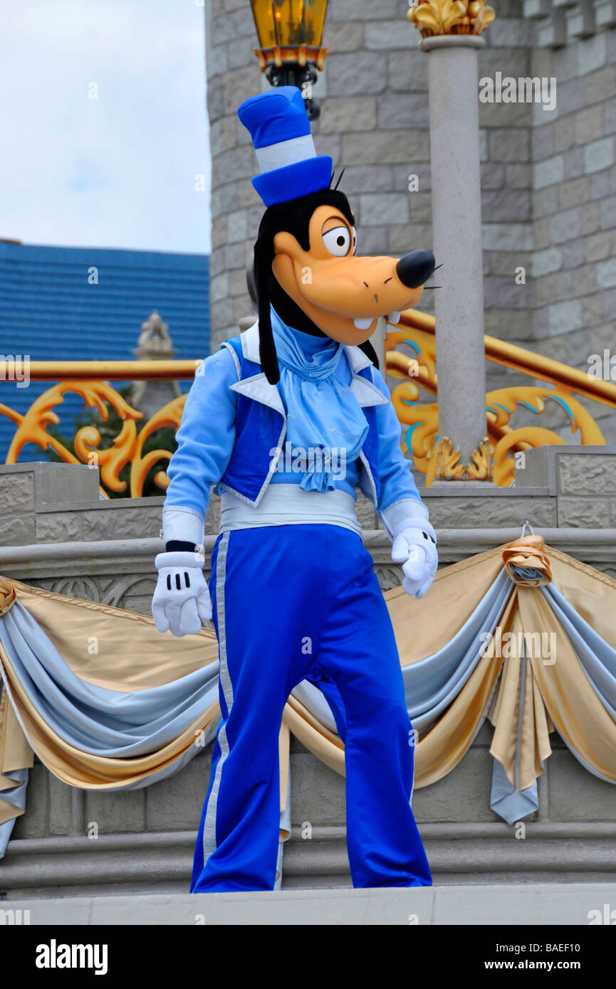 Goofy Character at Walt Disney Magic Kingdom Theme Park Orlando Florida Central Stock Photo