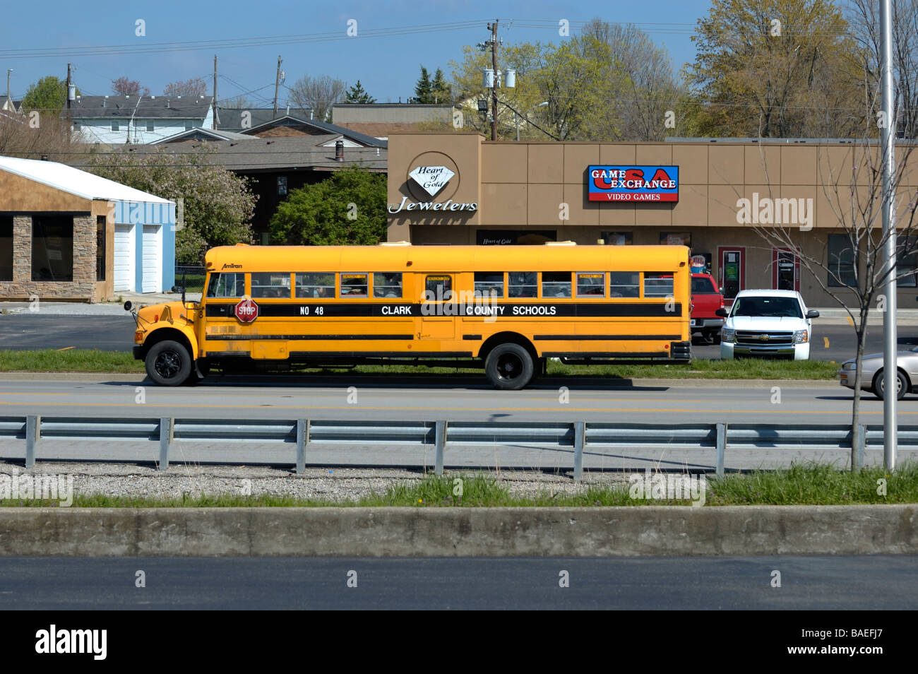 Yellow school bus Stock Photo - Alamy