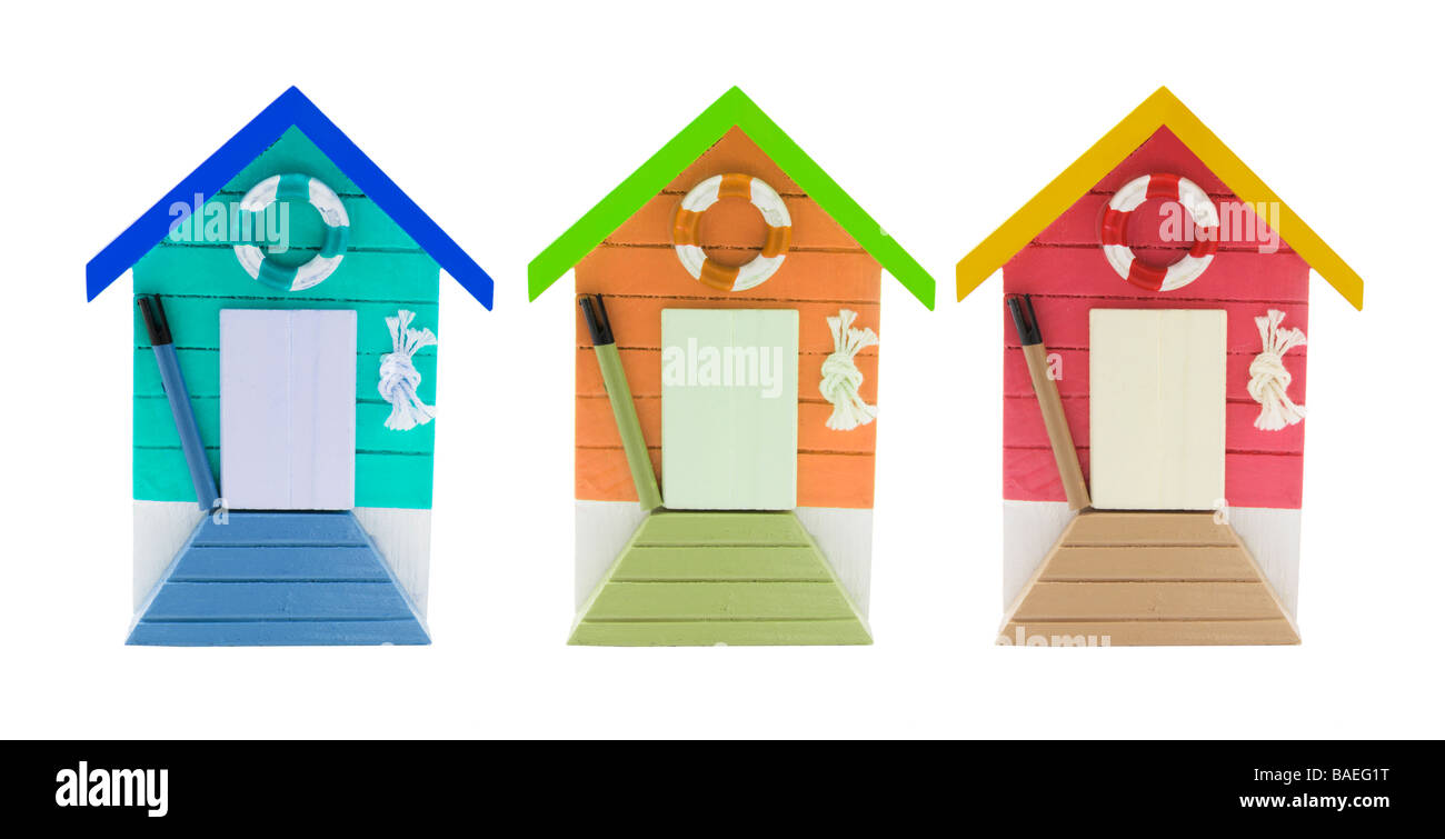 Miniature Beach Houses Stock Photo