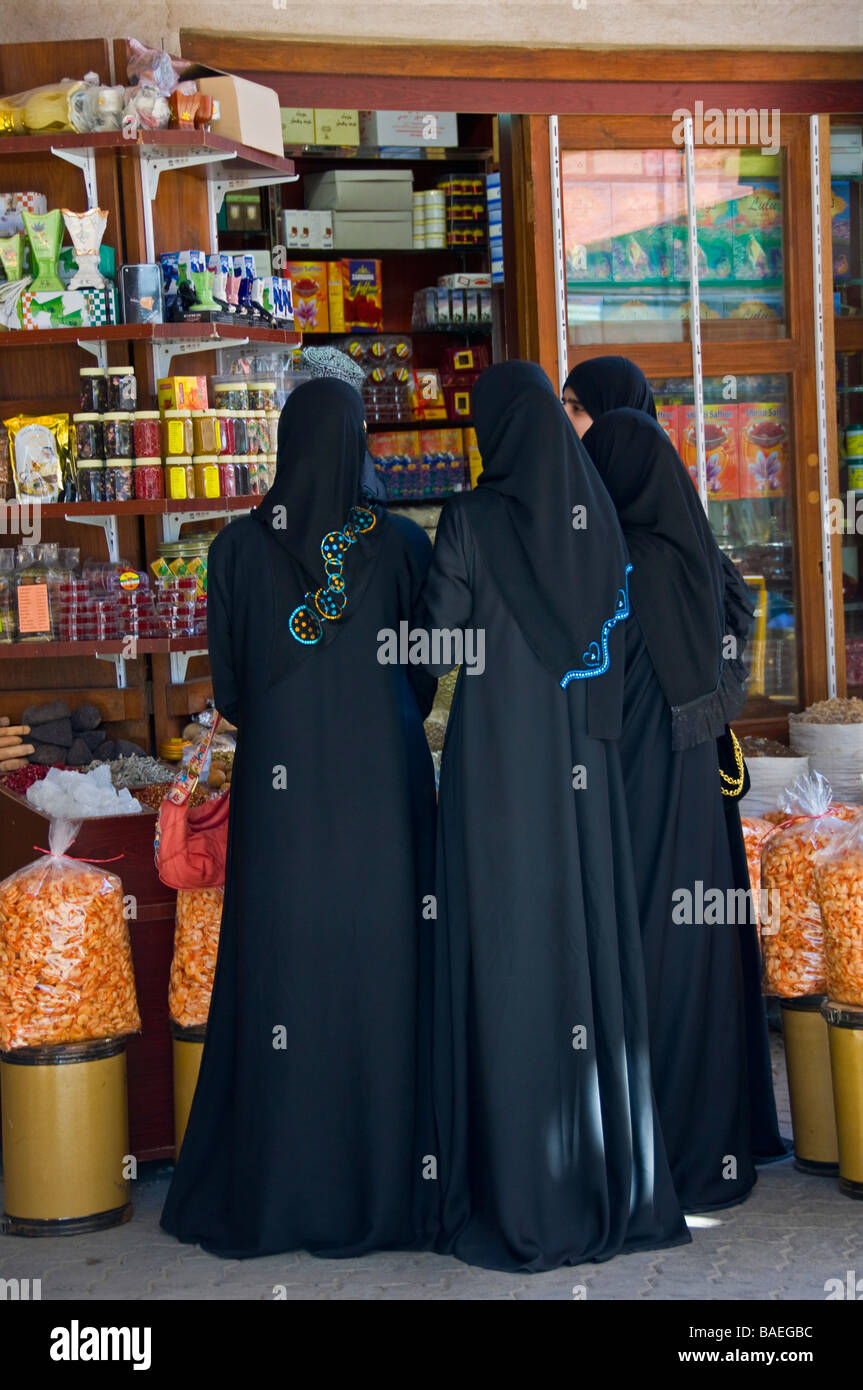 Women at the spices souk Deira Dubai Stock Photo