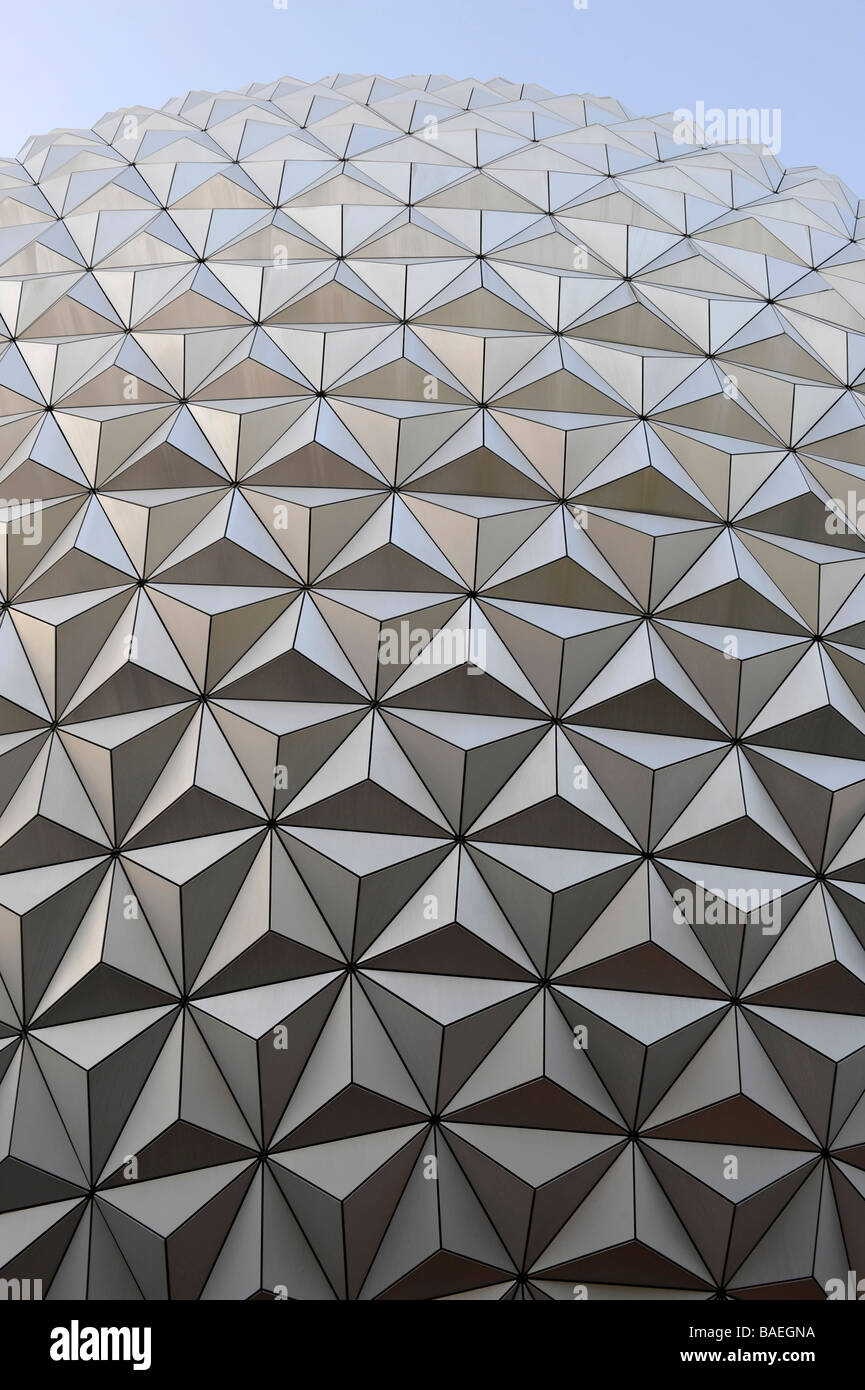 Spaceship Earth at Walt Disney World Epcot Theme Park Center Orlando Florida Central Stock Photo