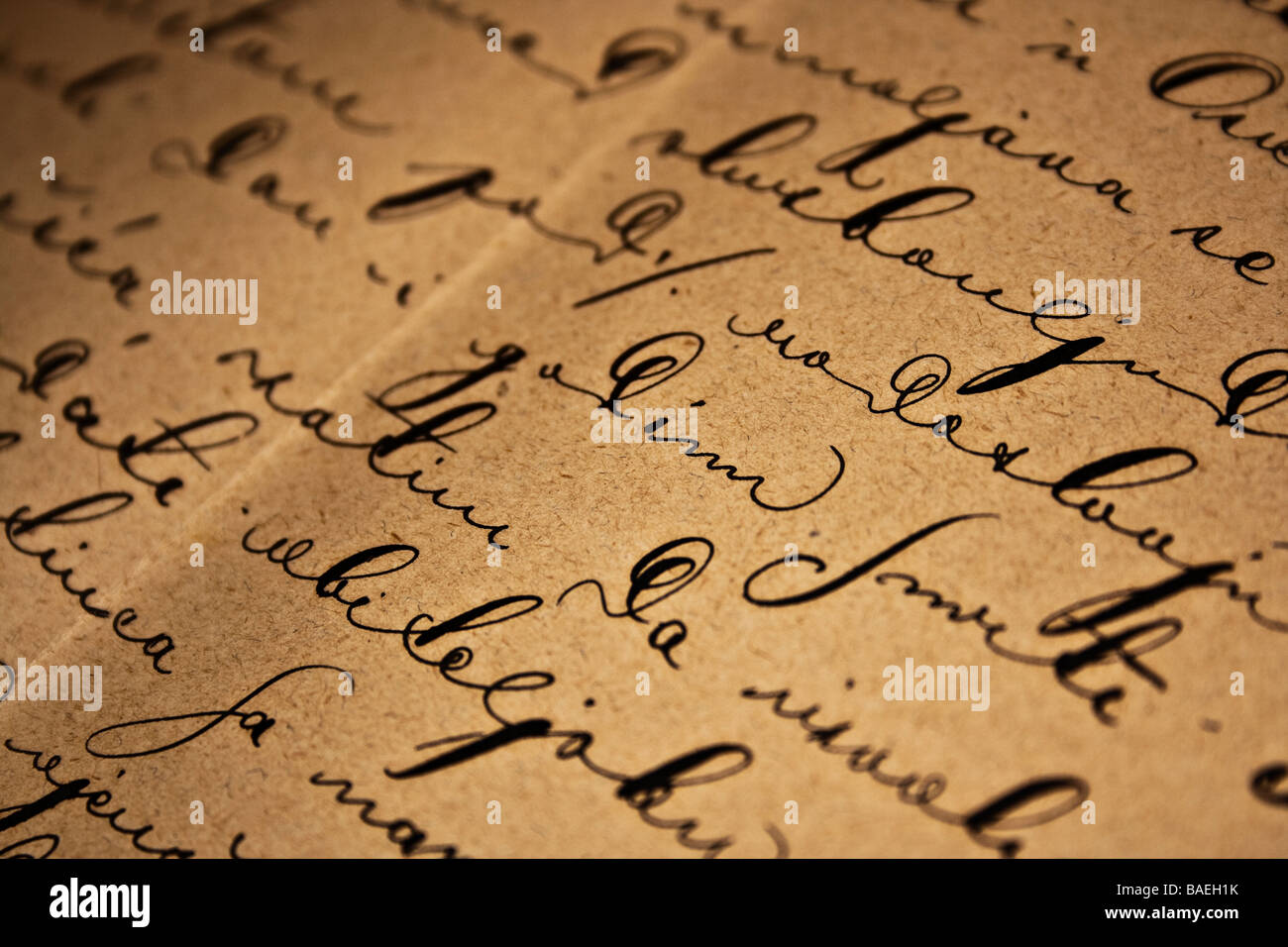 old vintage writing Stock Photo