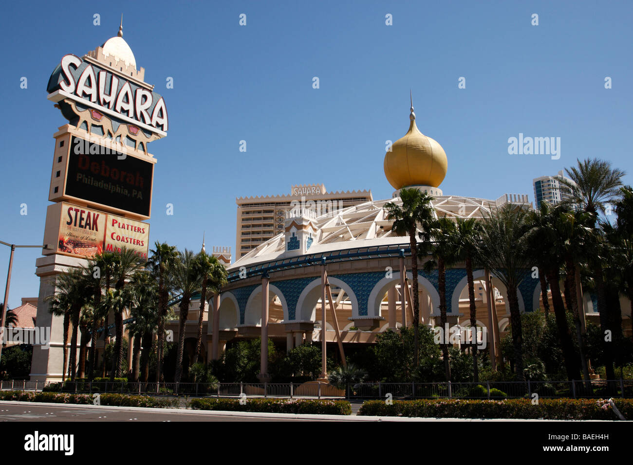 the sahara hotel and casino las vegas boulevard las vegas nevada usa Stock Photo