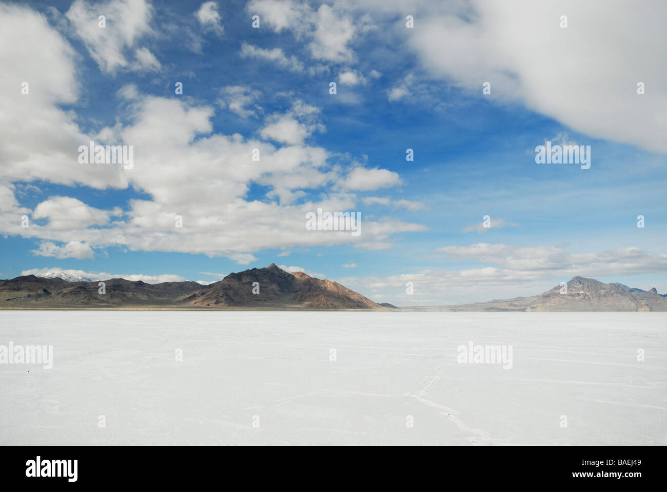 Bonneville Salt Flats in Utah, USA Stock Photo