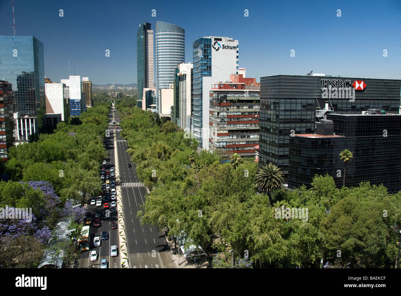 Paseo de la Reforma, Mexico city, Mexico Stock Photo