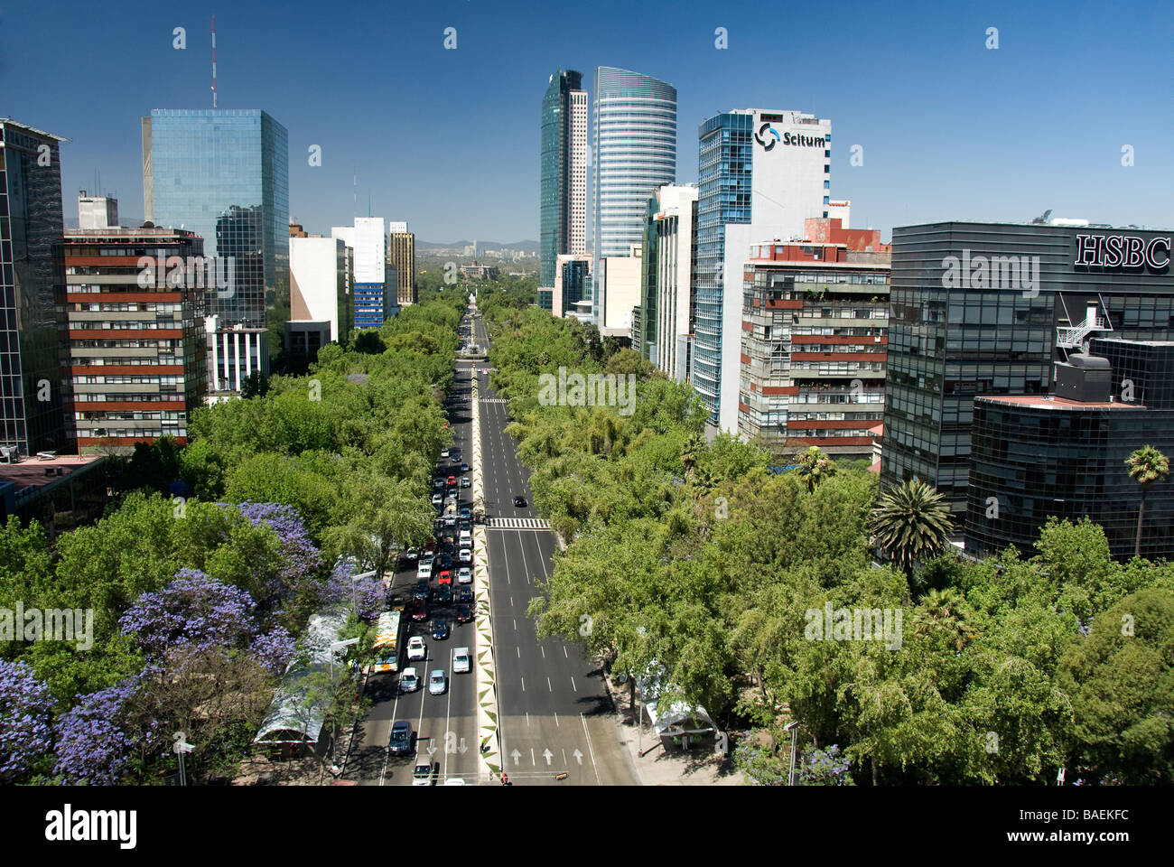 Paseo de la Reforma, Mexico city, Mexico Stock Photo
