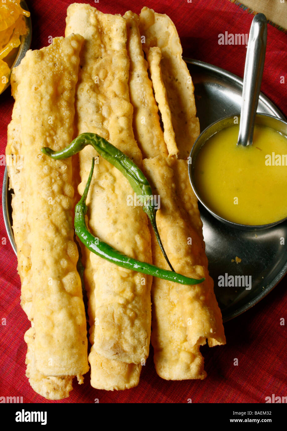 Fafda is a popular Gujarati snack made of gram flour black pepper