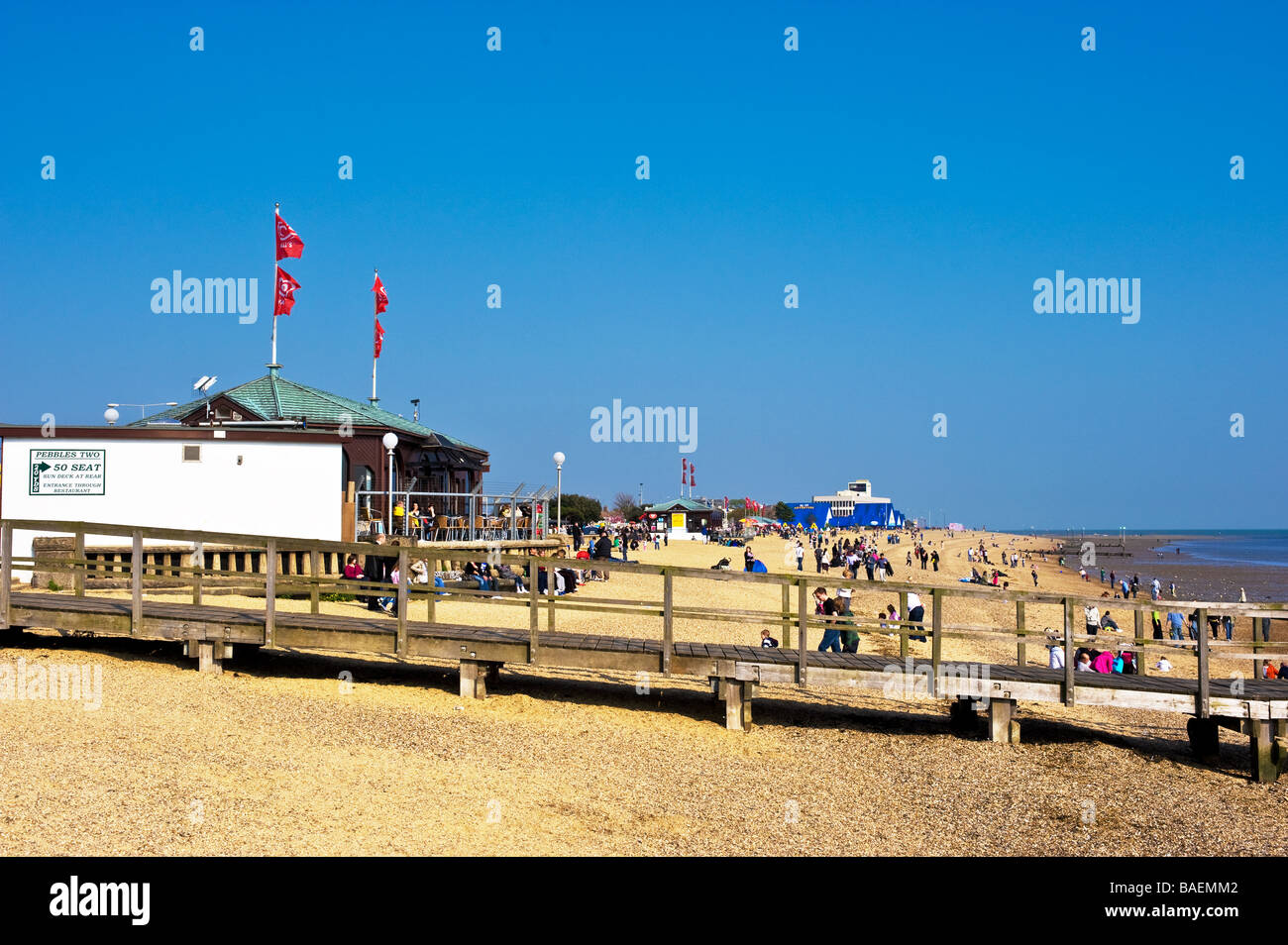The beach at Southend on Sea in Essex. Photo by Gordon Scammell Stock