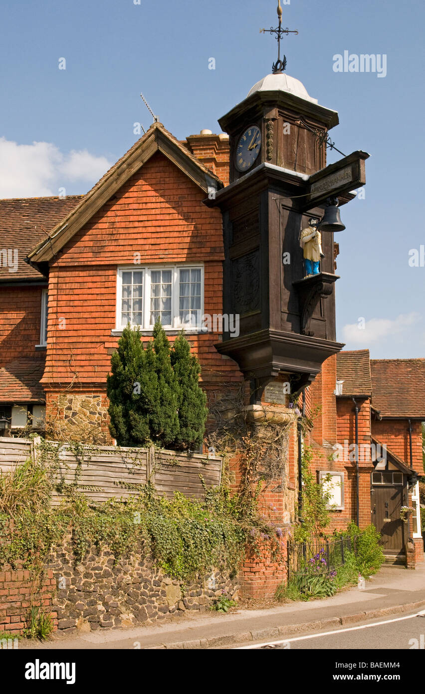 The village clock tower in Abinger, Surrey, England Stock Photo Alamy