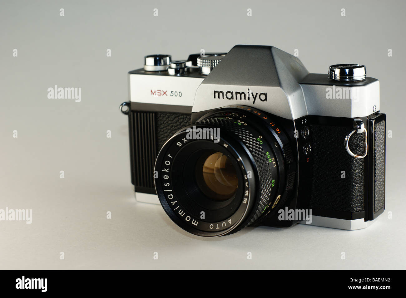 Mamiya 35mm camera front Stock Photo