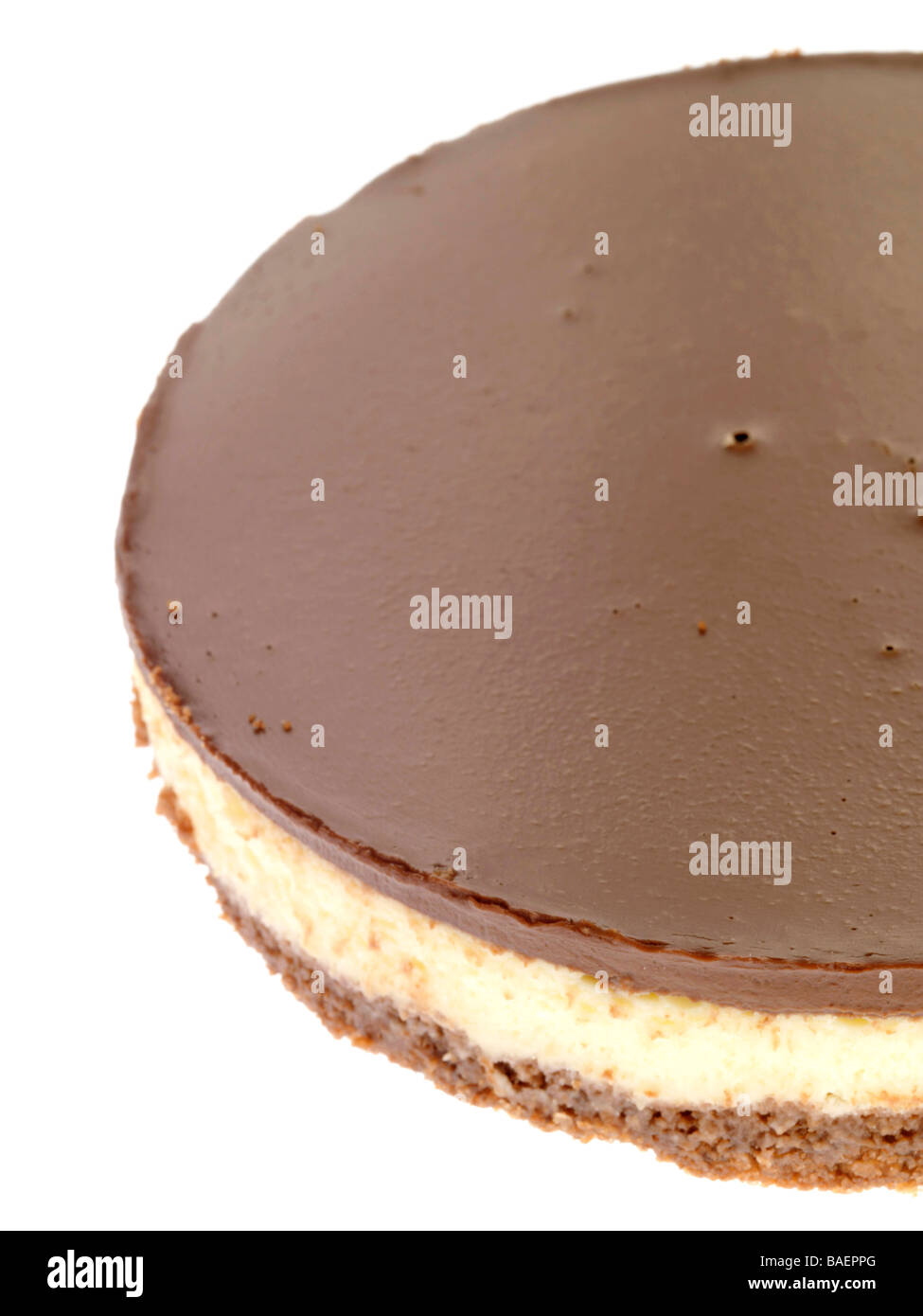 Chocolate and Vanilla Cheesecake Stock Photo Alamy