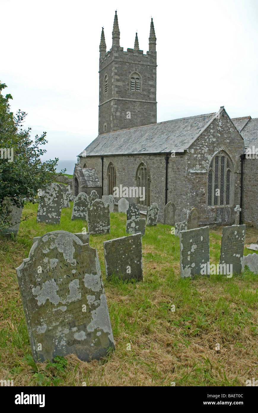 Church at Morwenstow on the north Cornwall Stock Photo