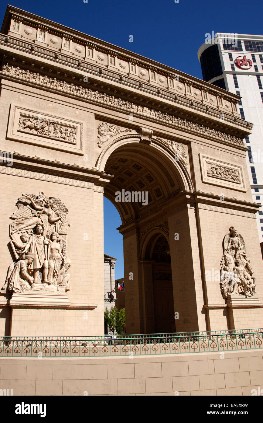 exterior of the paris hotel and casino las vegas boulevard las vegas nevada usa Stock Photo