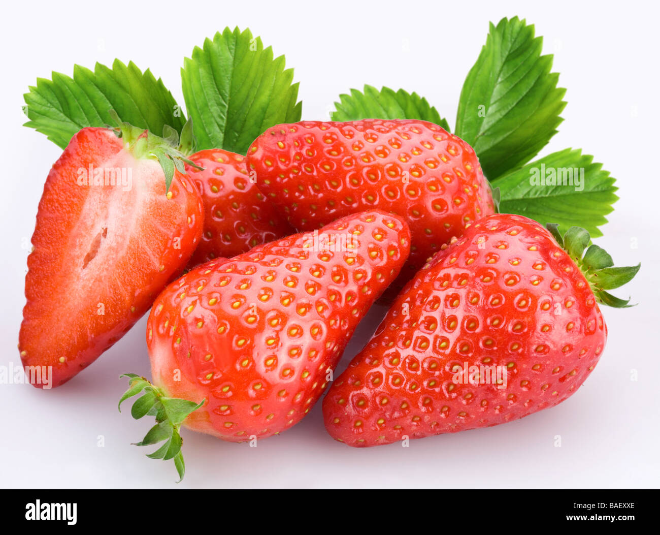 Berries of strawberry on a white background Stock Photo