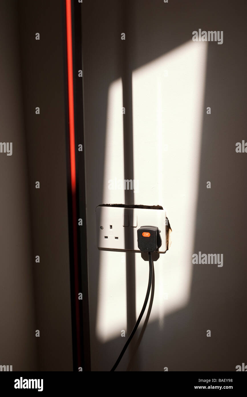 A 13 amp electric light socket and plug Stock Photo Alamy