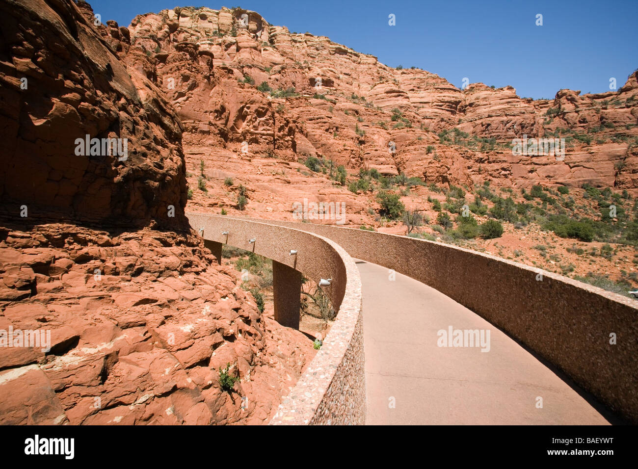 Chapel Ramp Entrance ramp Chapel in the Rock - Sedona, Arizona USA Stock Photo - Alamy