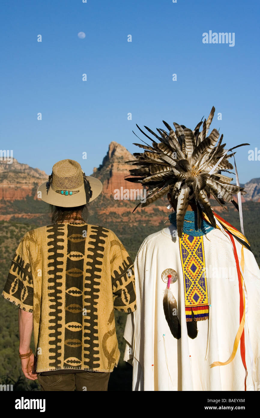 Havasupai medicine man and spiritual healer - Sedona, Arizona Stock Photo