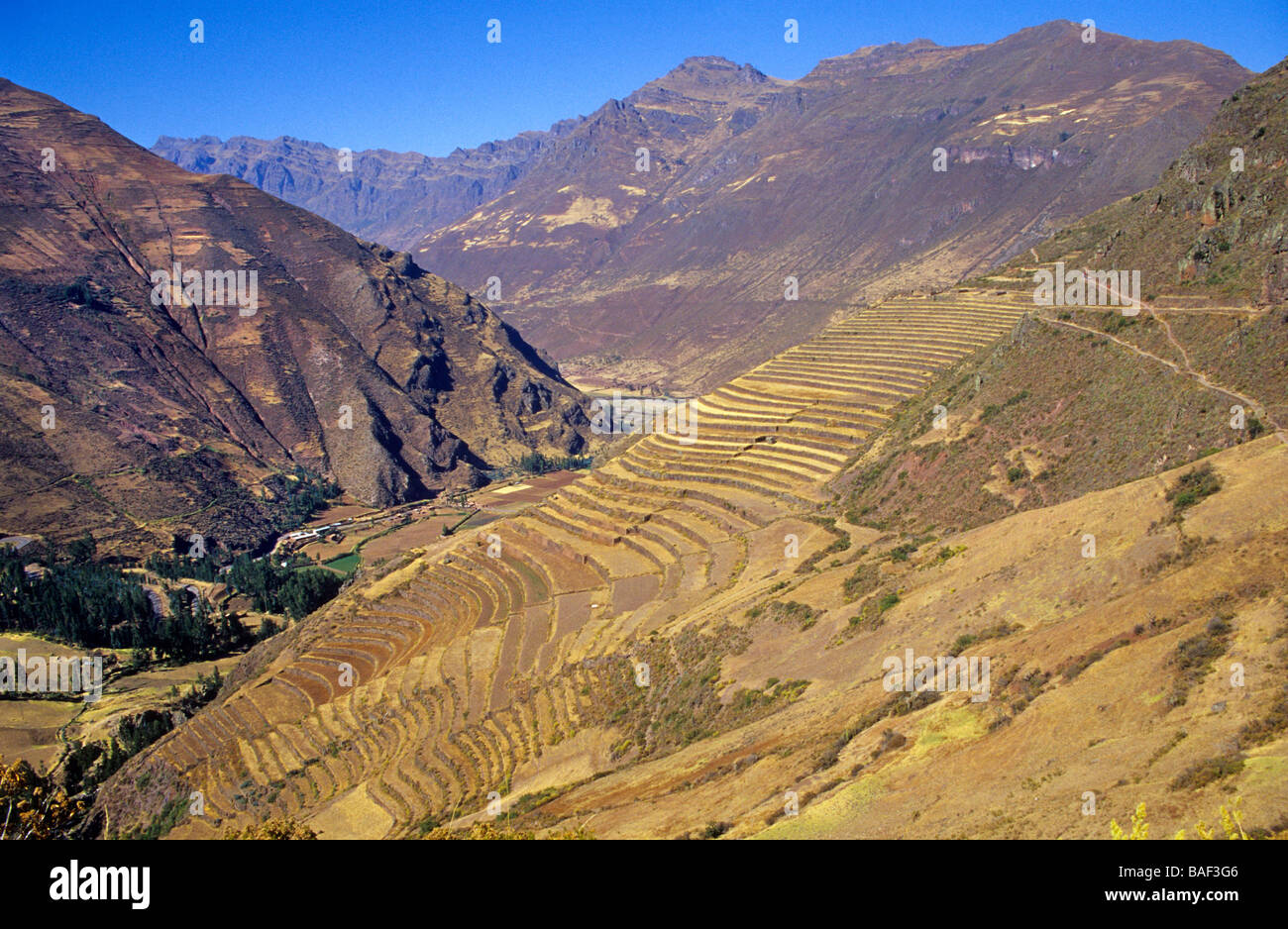 Urubamba Valley near  Pisac Perú Stock Photo