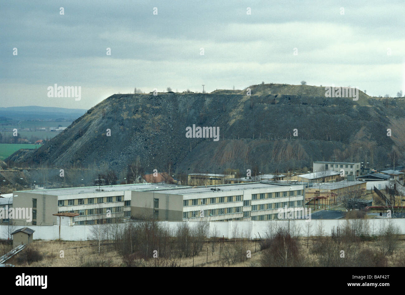 Prison and uranium mine in the town of Pribram in the Czech Republic Stock Photo