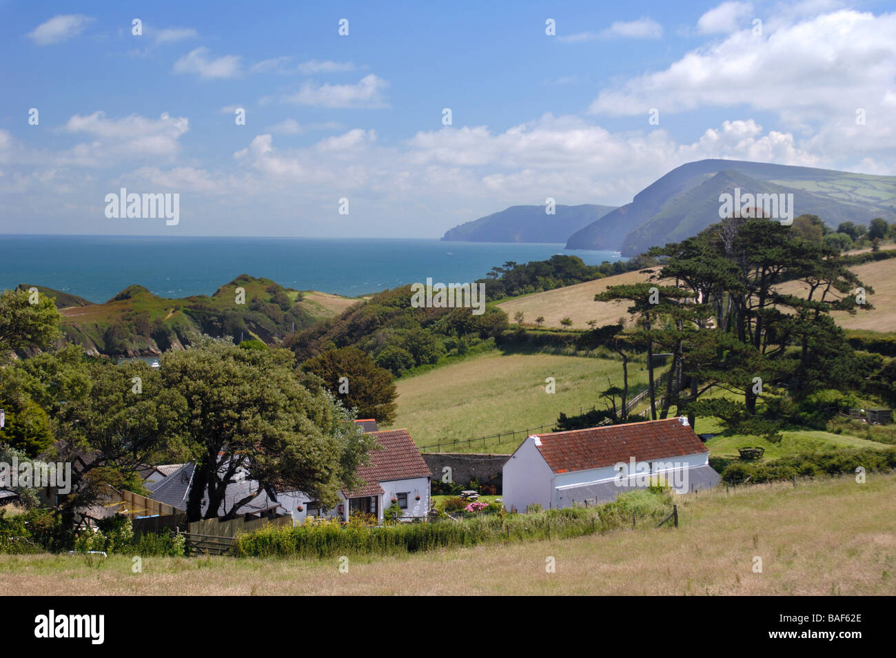 Widmouth Farm on the Exmoor National Park coast in North Devon England