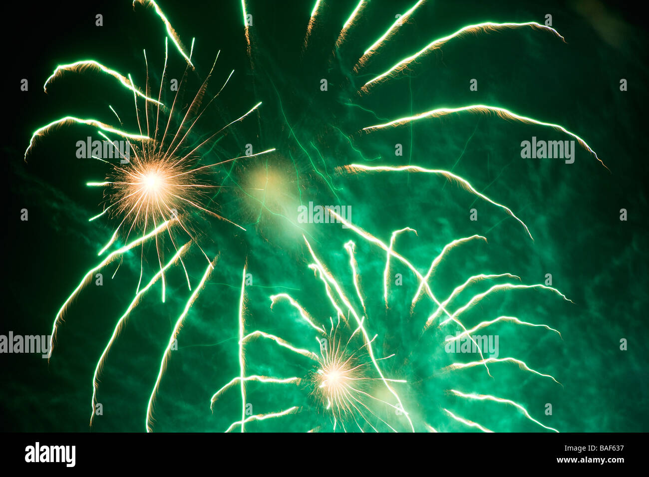 Fireworks, Beckets Park, Northampton, Northamptonshire, England, UK Stock Photo
