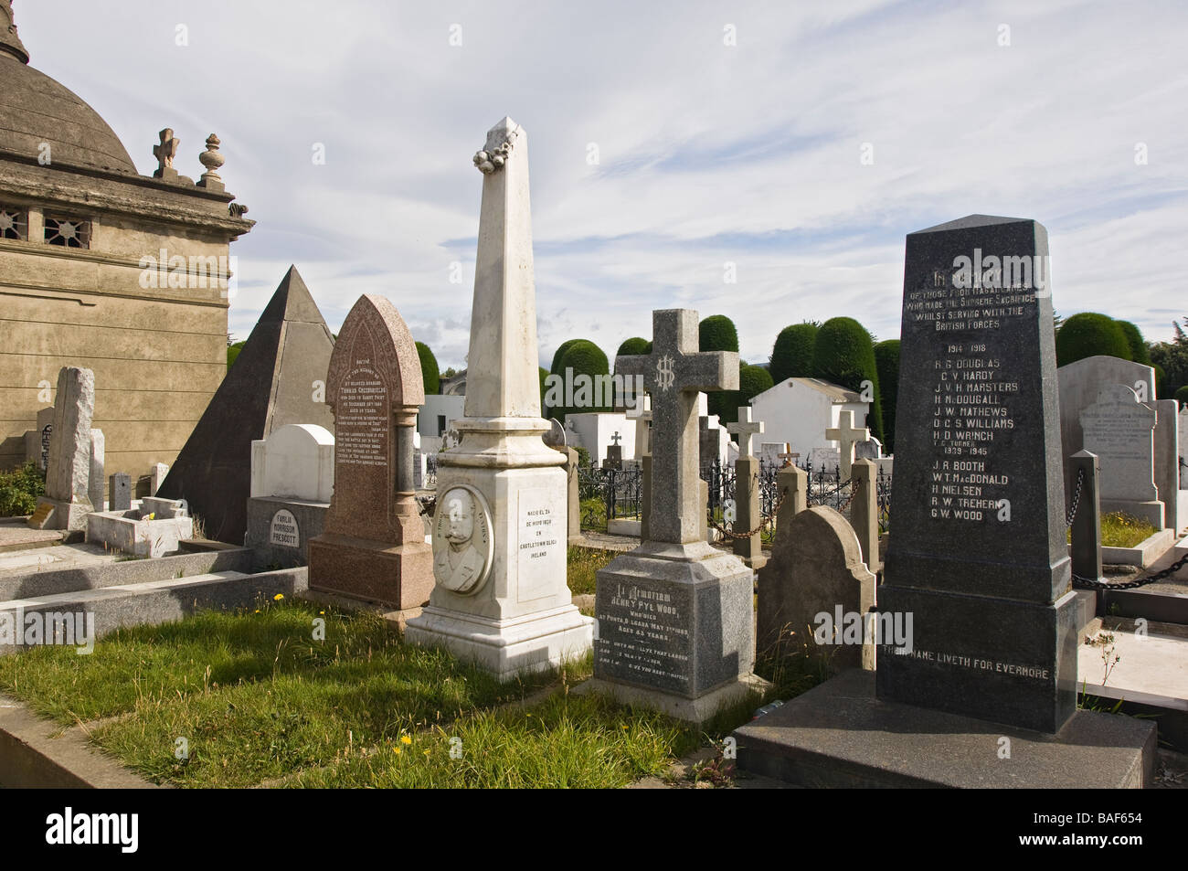 The Historic Municipal Cemetery in Punta Arenas, Chile, South America. Stock Photo