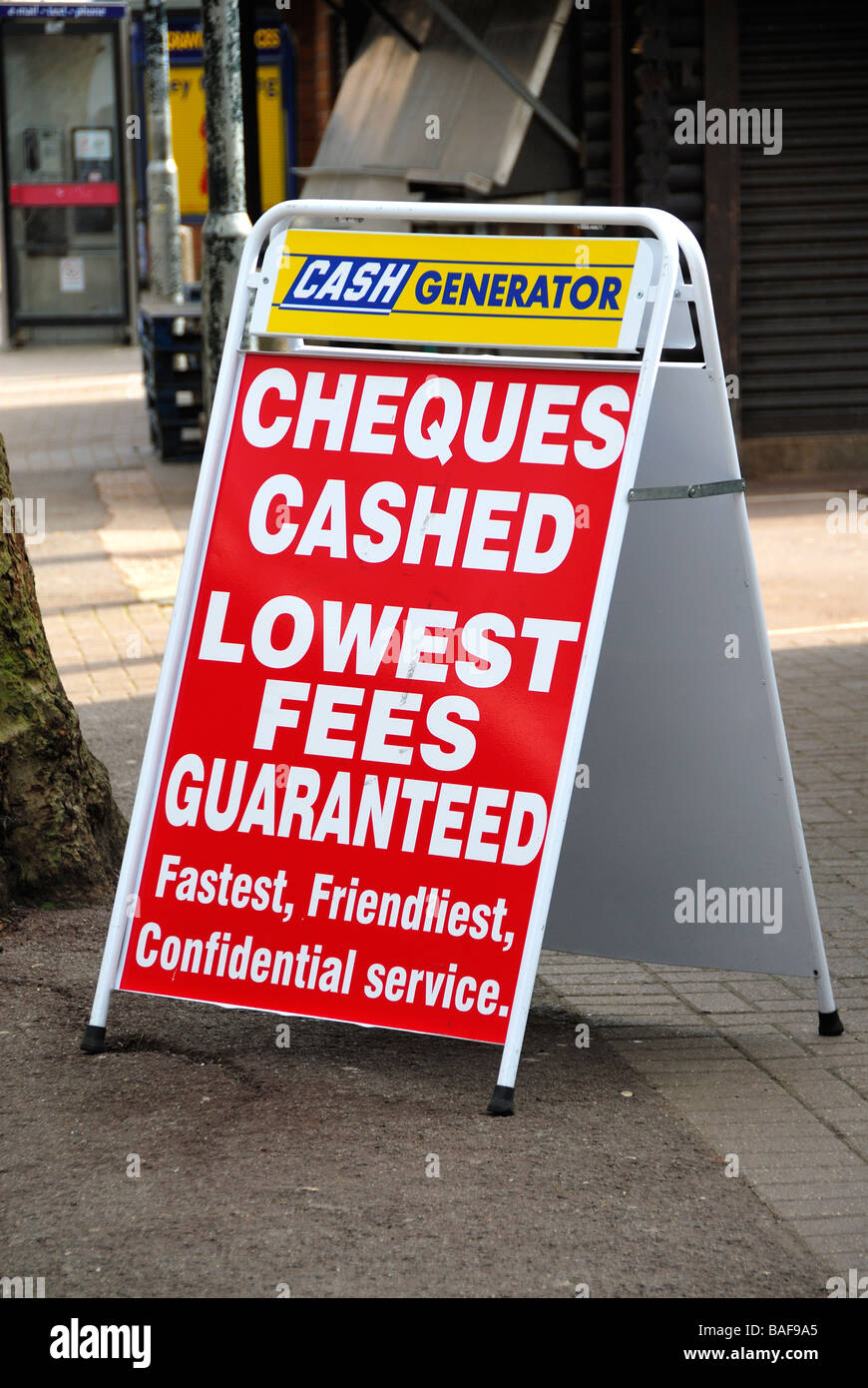 Cash Generator Sign Stock Photo Alamy