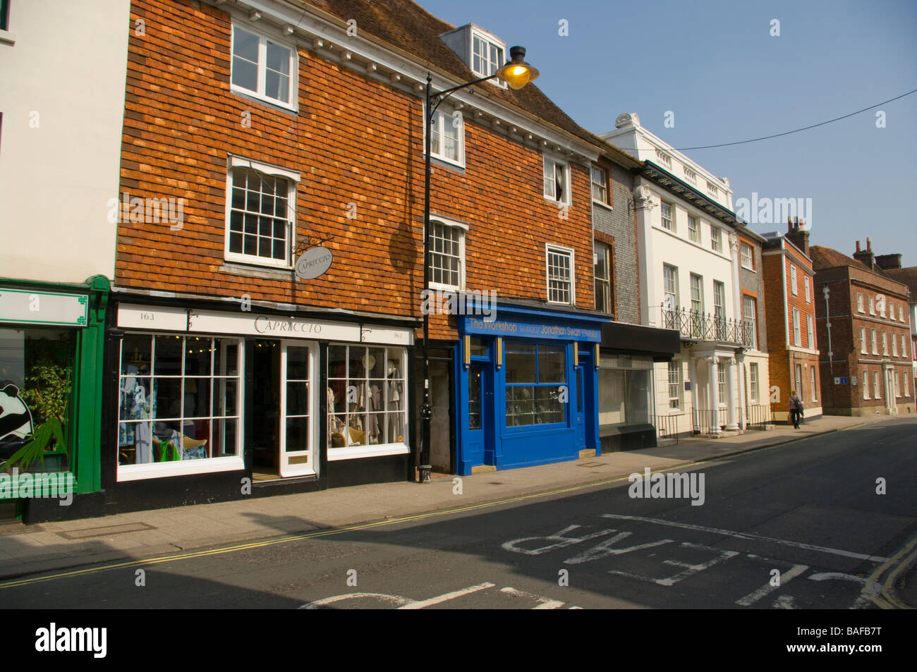 The High Street Lewes East Sussex Uk Stock Photo