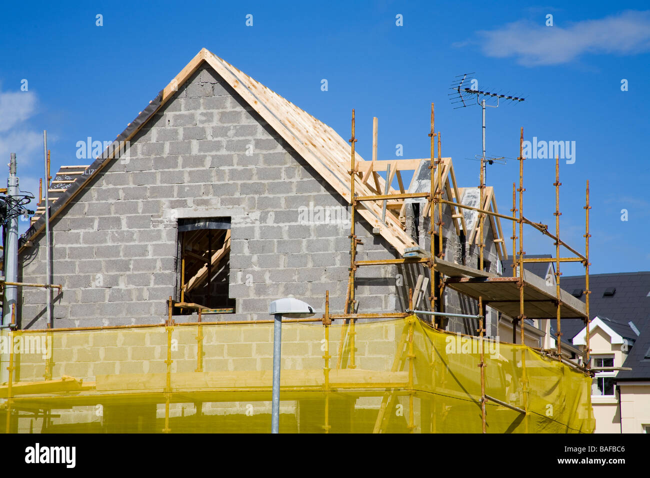 new-home-construction-ballyshannon-town-county-donegal-ireland-stock