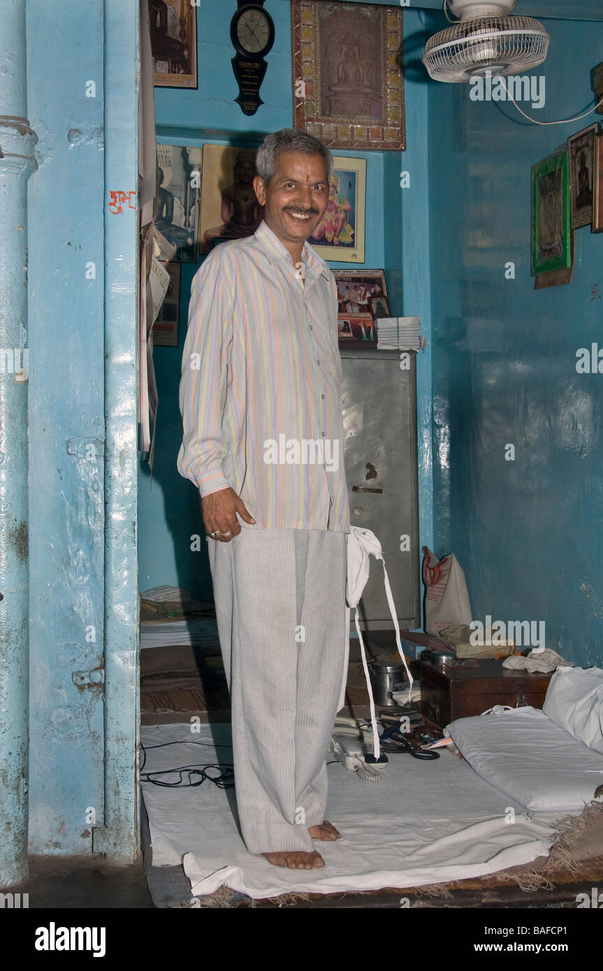 Shopkeeper Chandni Chowk Bazar Old Delhi India Stock Photo