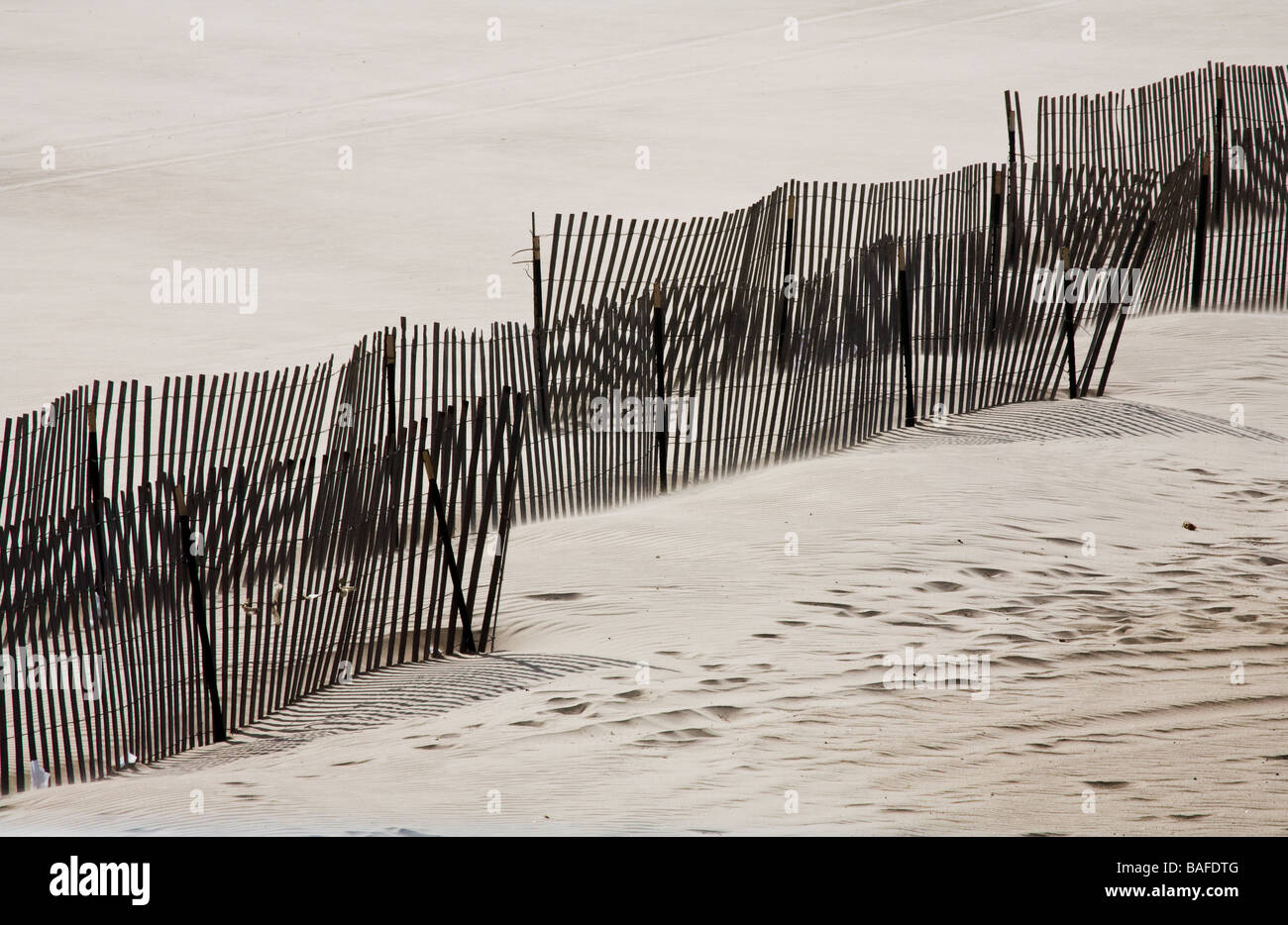 Fence Santa Monica Beach Los Angeles County California United States Stock Photo