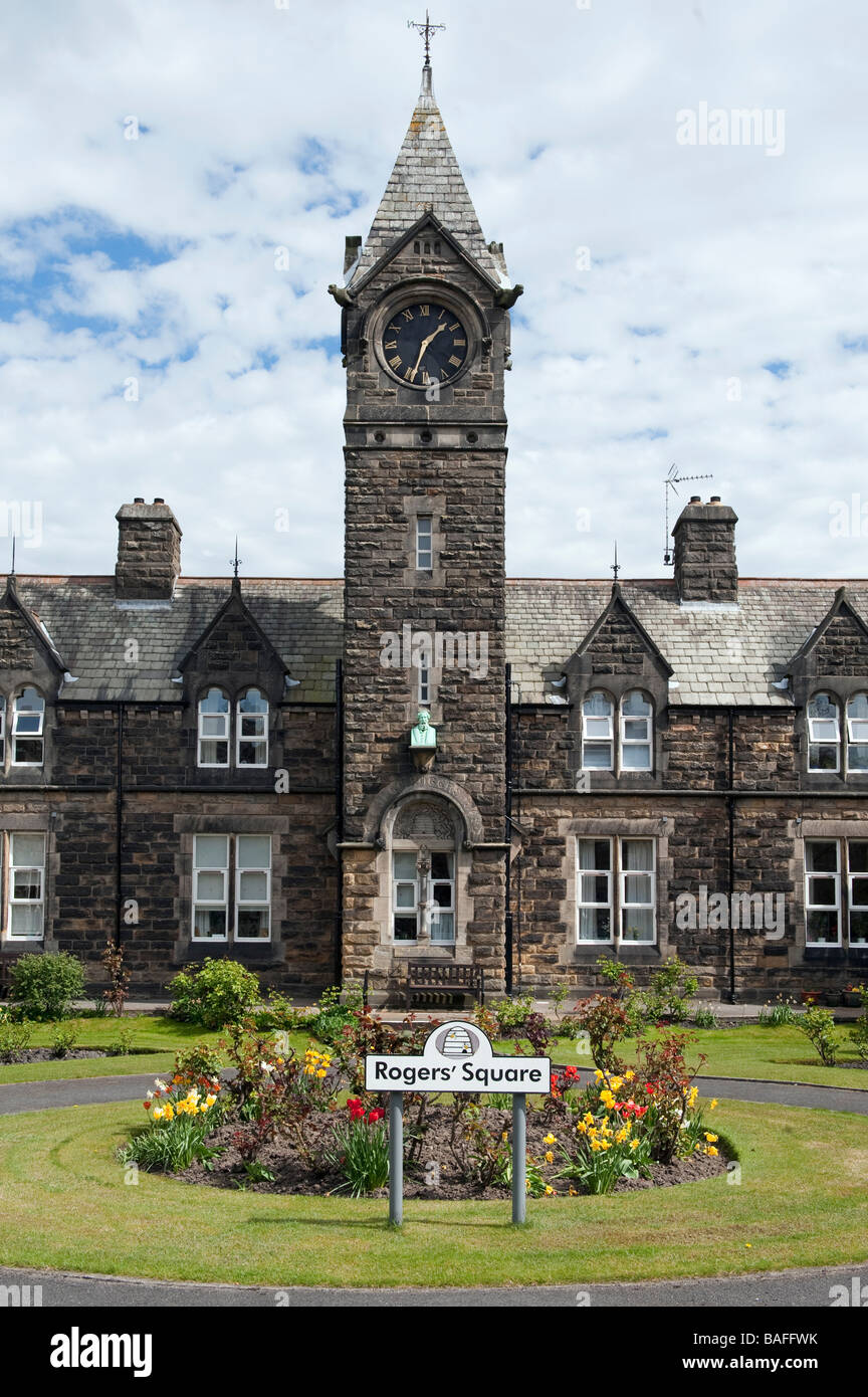 Rogers" Almshouses in "Rogers Square" on "Belford Street" in