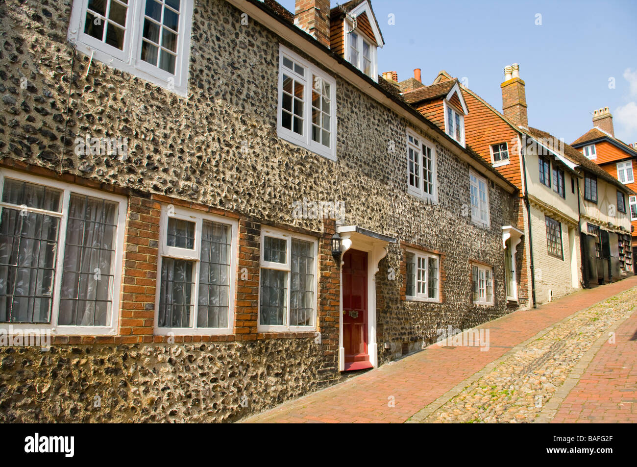 Terraced Cottages houses Lewes East Sussex uk Stock Photo