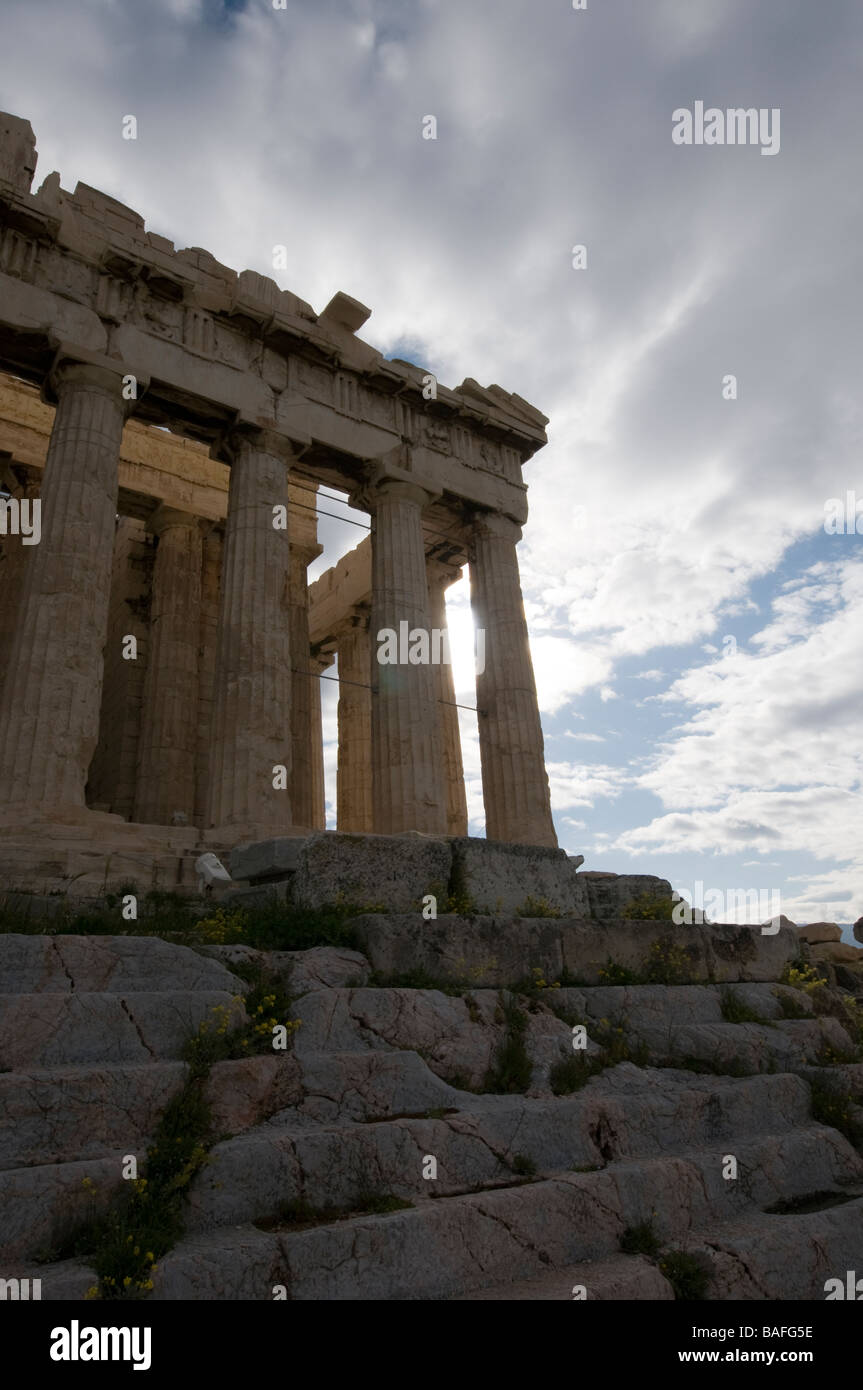 Parthenon temple on Acropolis Athens Stock Photo