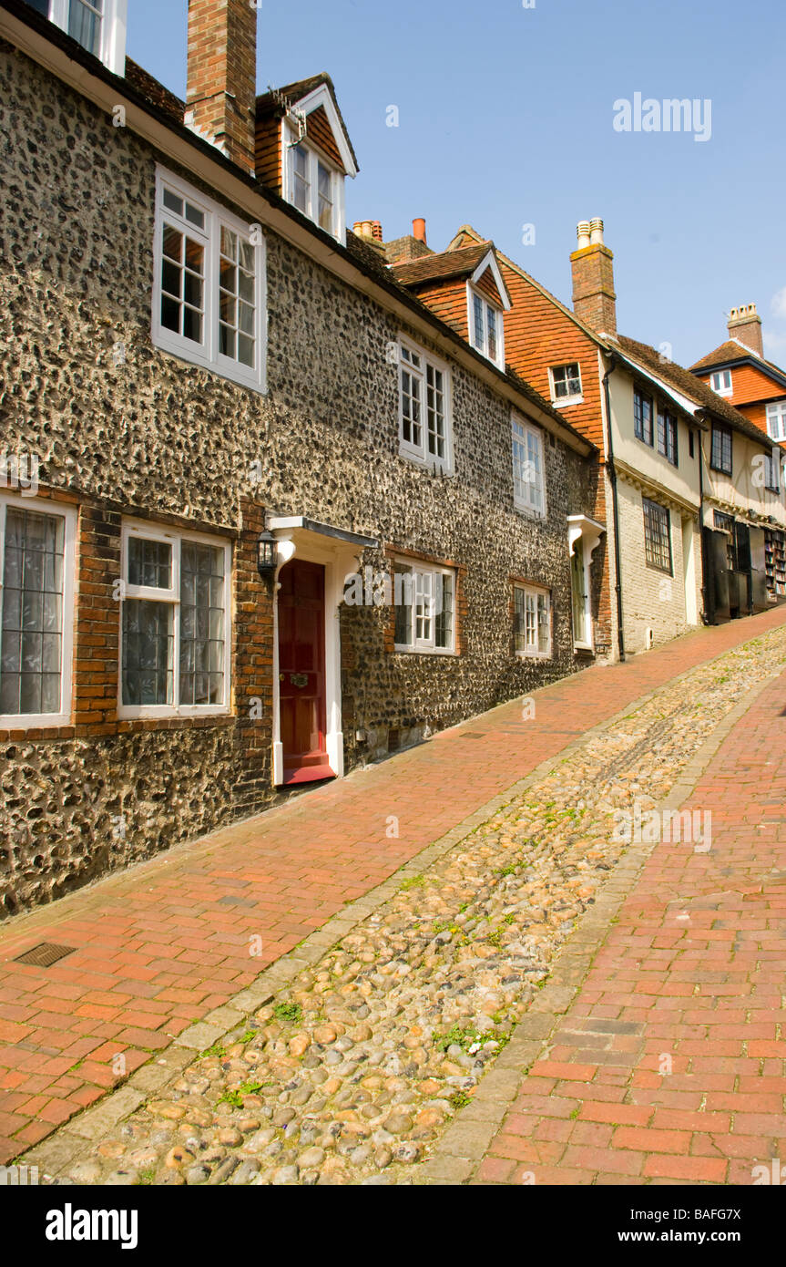 Terraced Cottages Houses Lewes East Sussex uk Stock Photo