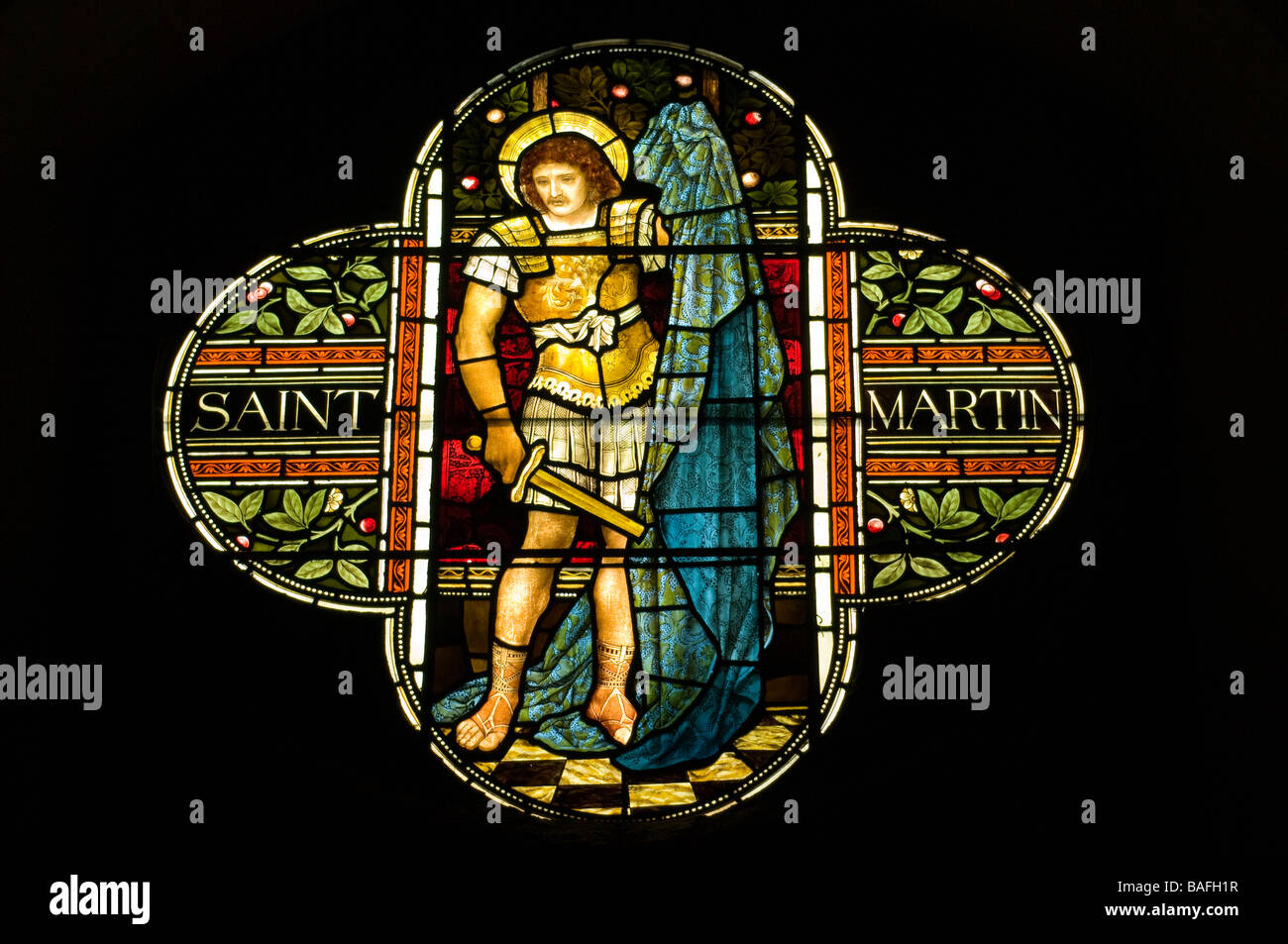 Stained Glass Window Windows Of Saint Martin Stock Photo
