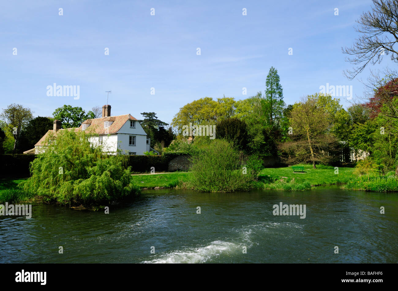 Mill Pond at Grantchester Cambridgeshire England Uk Stock Photo